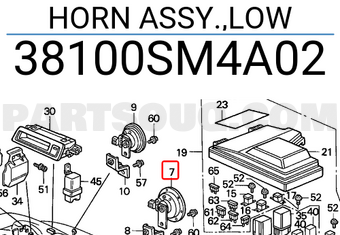 Honda 38100SM4A02 HORN ASSY.,LOW