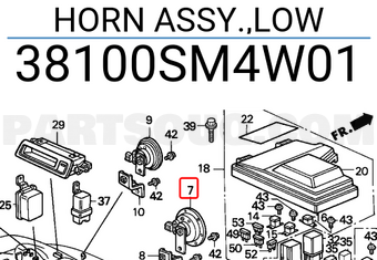 Honda 38100SM4W01 HORN ASSY.,LOW