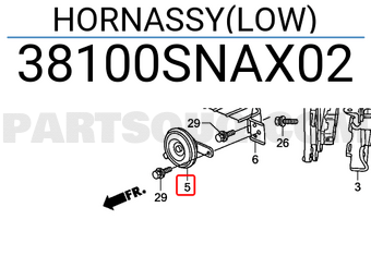 Honda 38100SNAX02 HORNASSY(LOW)