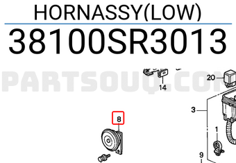 Honda 38100SR3013 HORNASSY(LOW)
