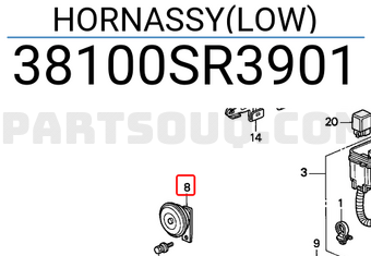 Honda 38100SR3901 HORNASSY(LOW)