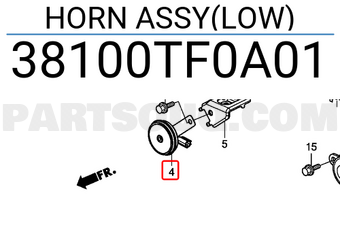 Honda 38100TF0A01 HORN ASSY(LOW)