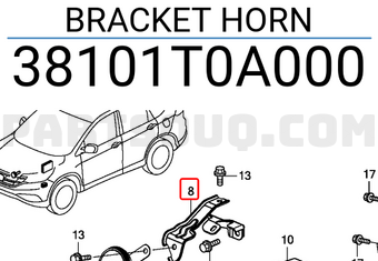 Honda 38101T0A000 BRACKET HORN