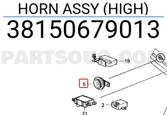 Honda 38150679013 HORN ASSY (HIGH)
