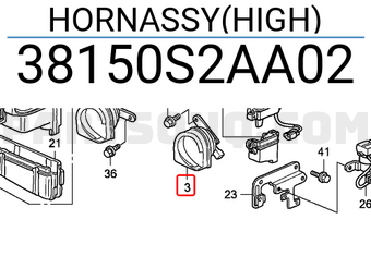 Honda 38150S2AA02 HORNASSY(HIGH)