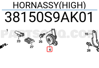 Honda 38150S9AK01 HORNASSY(HIGH)