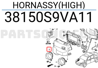 Honda 38150S9VA11 HORNASSY(HIGH)