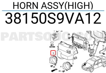 Honda 38150S9VA12 HORN ASSY(HIGH)