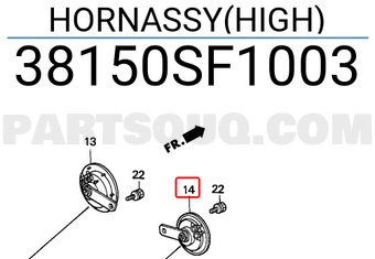 Honda 38150SF1003 HORNASSY(HIGH)