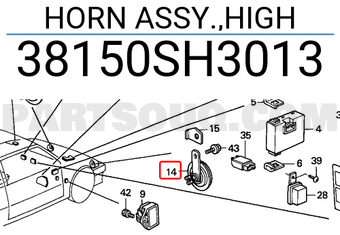 Honda 38150SH3013 HORN ASSY.,HIGH