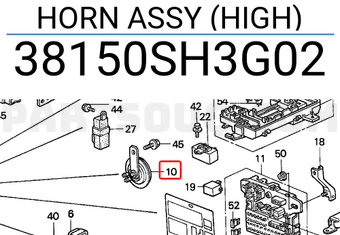 Honda 38150SH3G02 HORN ASSY (HIGH)