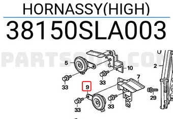 Honda 38150SLA003 HORNASSY(HIGH)