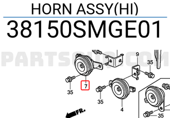 Honda 38150SMGE01 HORN ASSY(HI)