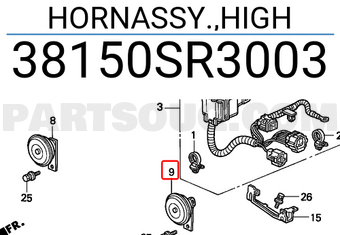Honda 38150SR3003 HORNASSY.,HIGH