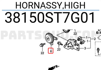 Honda 38150ST7G01 HORNASSY,HIGH
