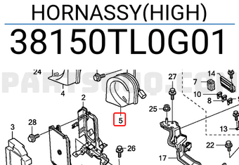 Honda 38150TL0G01 HORNASSY(HIGH)