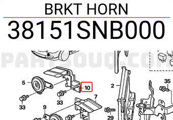 Honda 38151SNB000 BRKT HORN