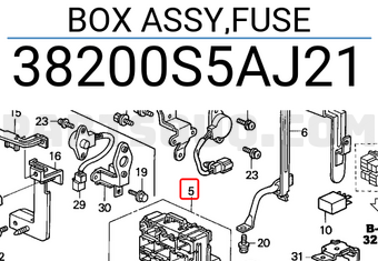 Honda 38200S5AJ21 BOX ASSY,FUSE