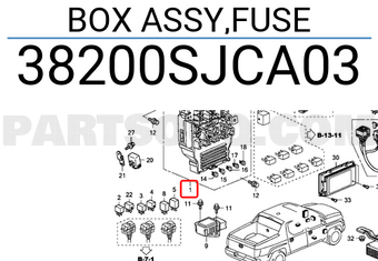 Honda 38200SJCA03 BOX ASSY,FUSE