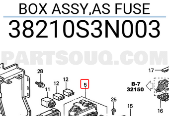 Honda 38210S3N003 BOX ASSY,AS FUSE