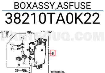 Honda 38210TA0K22 BOXASSY,ASFUSE