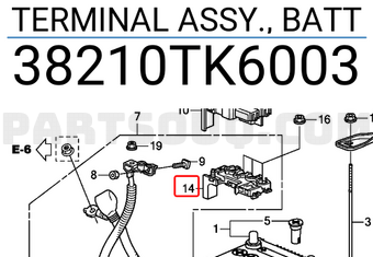 Honda 38210TK6003 TERMINAL ASSY., BATT
