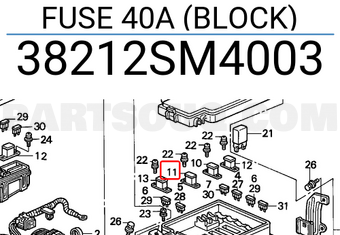 Honda 38212SM4003 FUSE 40A (BLOCK)