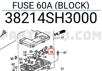 Honda 38214SH3000 FUSE 60A (BLOCK)