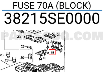 Honda 38215SE0000 FUSE 70A (BLOCK)