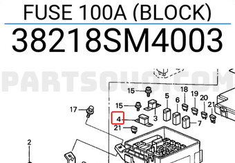Honda 38218SM4003 FUSE 100A (BLOCK)
