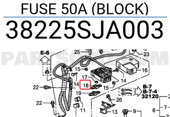 Honda 38225SJA003 FUSE 50A (BLOCK)