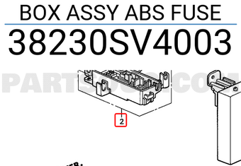 Honda 38230SV4003 BOX ASSY ABS FUSE