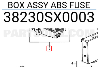 Honda 38230SX0003 BOX ASSY ABS FUSE