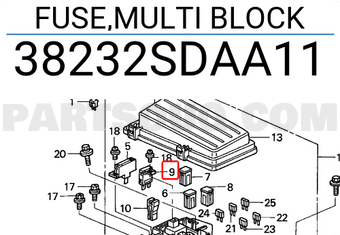 Honda 38232SDAA11 FUSE,MULTI BLOCK