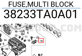 Honda 38233TA0A01 FUSE,MULTI BLOCK