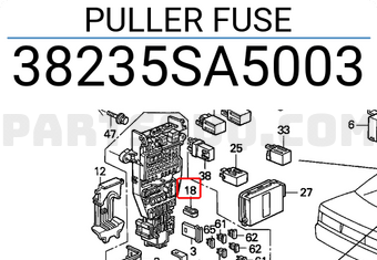 Honda 38235SA5003 PULLER FUSE
