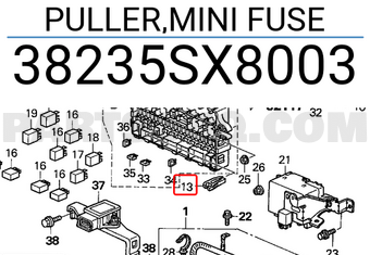 Honda 38235SX8003 PULLER,MINI FUSE