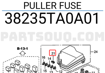 Honda 38235TA0A01 PULLER FUSE