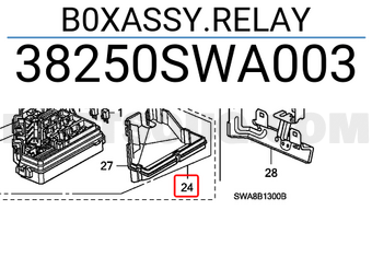 Honda 38250SWA003 B0XASSY.RELAY