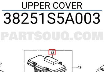 Honda 38251S5A003 UPPER COVER