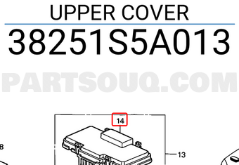 Honda 38251S5A013 UPPER COVER