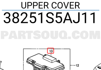 Honda 38251S5AJ11 UPPER COVER