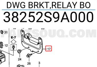Honda 38252S9A000 DWG BRKT,RELAY BO