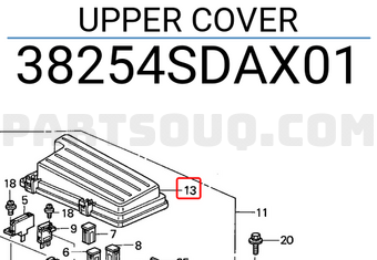 Honda 38254SDAX01 UPPER COVER