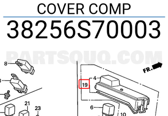 Honda 38256S70003 COVER COMP