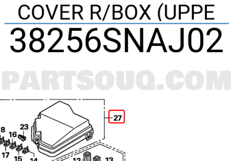 Honda 38256SNAJ02 COVER R/BOX (UPPE