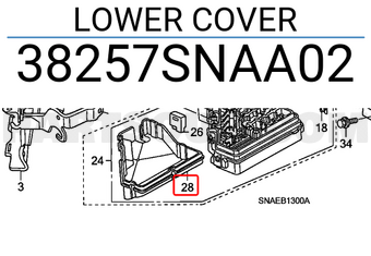 Honda 38257SNAA02 LOWER COVER