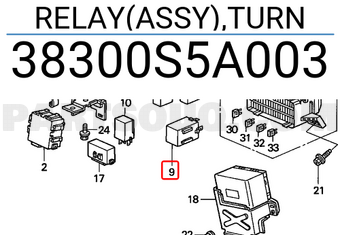 Honda 38300S5A003 RELAY(ASSY),TURN
