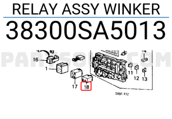 Honda 38300SA5013 RELAY ASSY WINKER