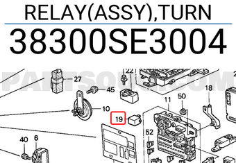 Honda 38300SE3004 RELAY(ASSY),TURN
